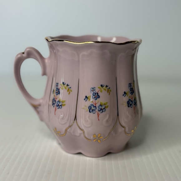 H & C Czech Original Rosa Porzelain Porcelain Mug Teacup Floral Spray Gold Trim - Picture 5 of 9